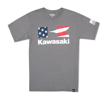Heritage Kawasaki Flying K Star and Stripes T-Shirt model