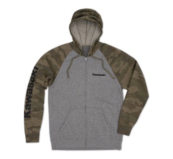 Kawasaki Light Weight Camo Zip Up Sweatshirt model