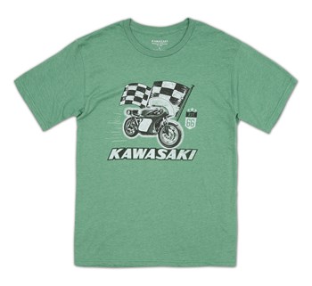 Kawasaki Heritage Checkered 1973 H2R T-Shirt model