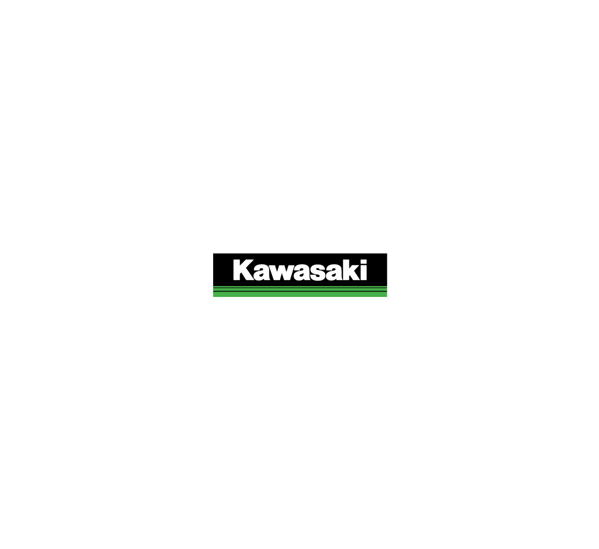Kawasaki Logo Decal Sheet Black 14 Stickers In All K067-9508-BKNS