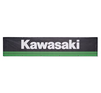 20' Kawasaki 3 Green Lines Mesh Banner model